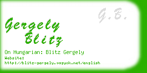 gergely blitz business card